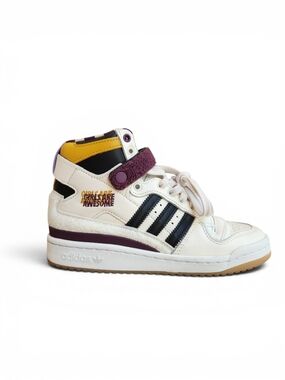 Rare adidas New York ParisHigh-Top Sneakers in White, Black & Purple